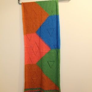 Brightly Colorful Knit Scarf